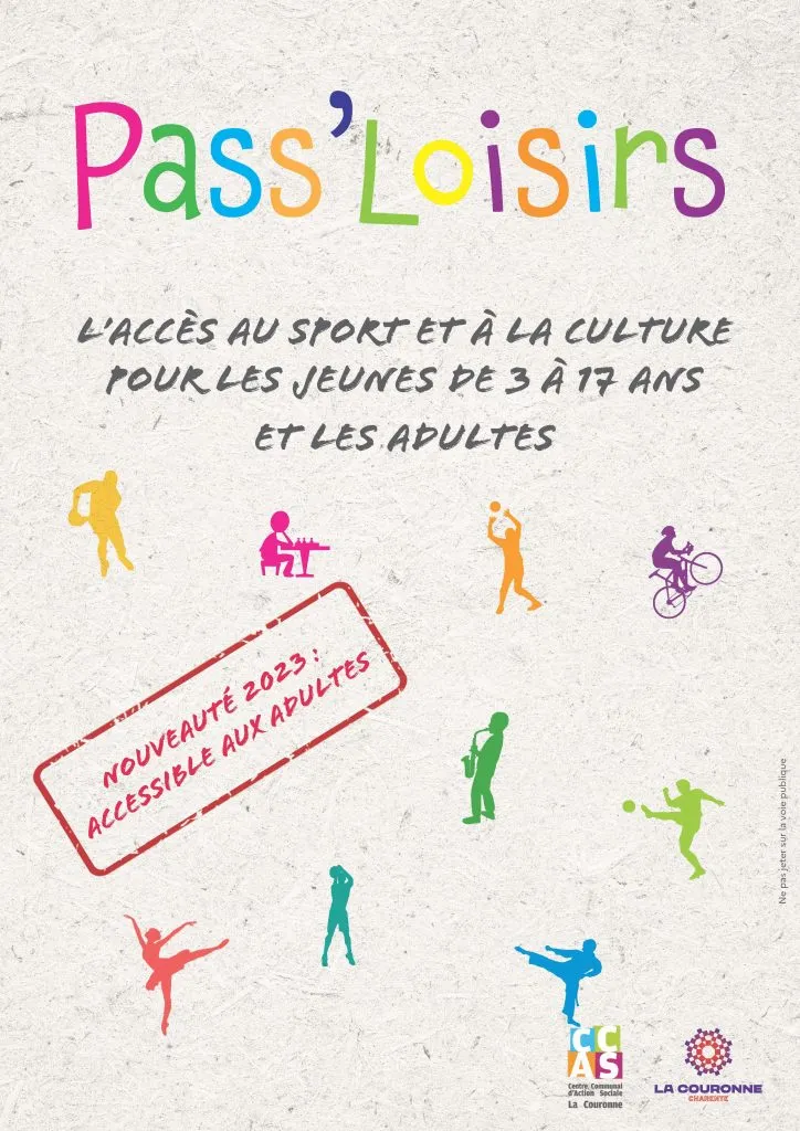 Pass'loisirs adultes pour activités variées.