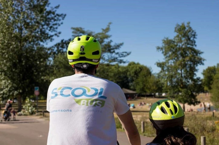 Vélo collectif S'Cool Bus pour enfants.